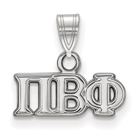 Sterling Silver Pi Beta Phi Small Greek Letters Pendant - Picture 1 of 3